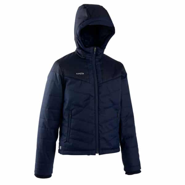 Trainingsjacke Fussball warm Kinder marineblau