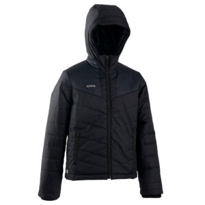 Trainingsjacke Fussball warm Kinder schwarz