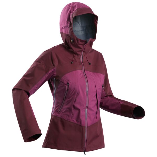 Trekkingjacke Bergtrekking MT500 wasserdicht Damen violett