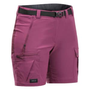 Trekkingshorts Bergtrekking MT500 Damen violett