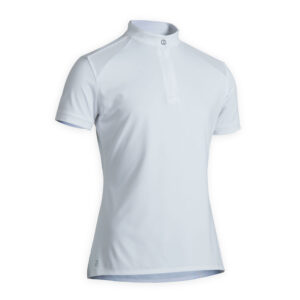 Turnier-Poloshirt 500 Kinder weiss