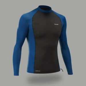 UV-Shirt Herren UV-Schutz 50+ Lycra mit Neopren schwarz/blau