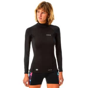 UV-Shirt langarm Damen UV-Schutz 50+ mit Neopren schwarz