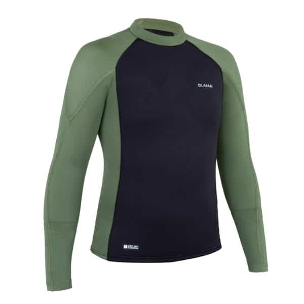 UV-Shirt langarm Kinder UV-Schutz 50+ 900 Neo schwarz/khaki