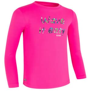 UV-Shirt langarm Kinder UV-Schutz 50+ rosa/bedruckt