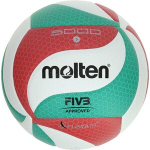 Volleyball Molten 5000 Indoor FIVB geprüft grün/rot