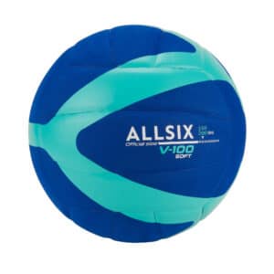 Volleyball V100 Soft 180–200 g 4–5 Jahre blau