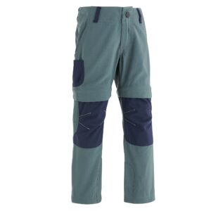 Wanderhose Zip-Off-Hose MH500 Kinder Mädchen Gr. 92–116 grau/blau