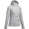 Wanderjacke Bergwandern MH100 Wasserdicht Damen grau meliert