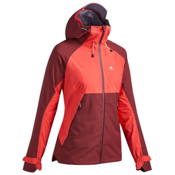 Wanderjacke Bergwandern MH500 Wasserdicht Damen rot