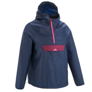 Wanderjacke MH100 Wasserdicht Kinder Gr. 122–170 marineblau/rosa