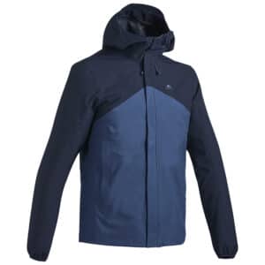 Wanderjacke MH150 wasserdicht leicht Herren schwarz/grau