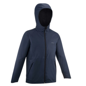 Wanderjacke MH500 wasserdicht Kinder Gr. 122–170 marineblau