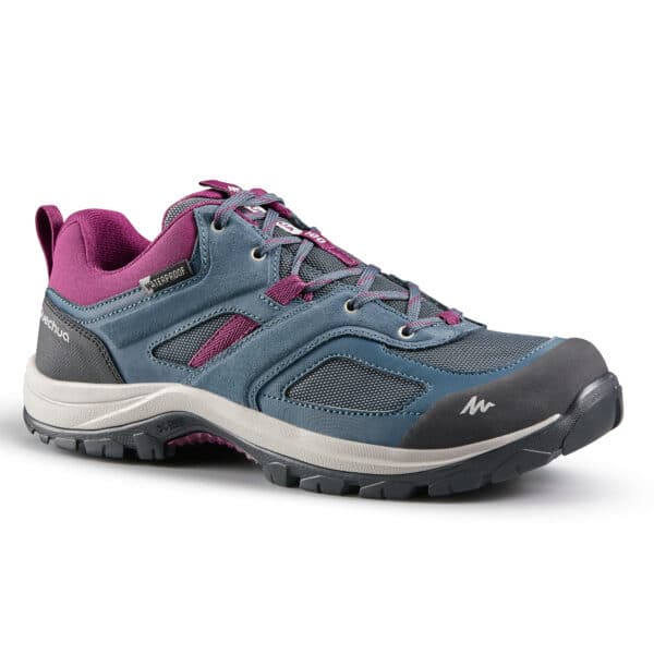 Wanderschuhe Bergwandern MH100 wasserdicht Damen blau/violett