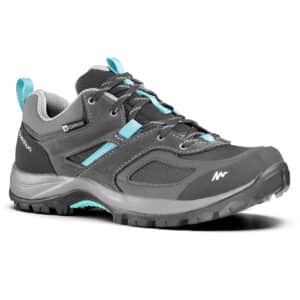 Wanderschuhe Bergwandern MH100 wasserdicht Damen grau/blau