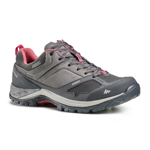 Wanderschuhe Bergwandern MH500 Wasserdicht Damen grau/rosa