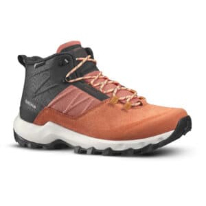 Wanderschuhe Bergwandern MH500 halbhoch wasserdicht Damen rot