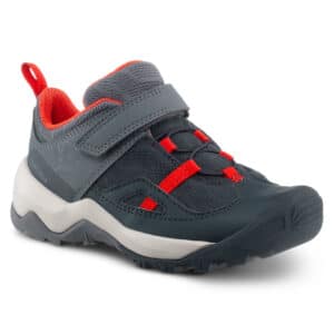 Wanderschuhe Crossrock mit Klettverschluss Kinder Gr. 24–34 grau/rot