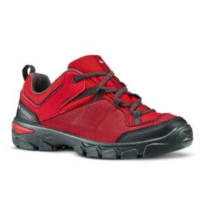 Wanderschuhe MH120 niedrig mit Schnürung Kinder Gr. 35–38 rot