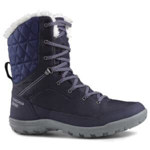 Wanderschuhe Winterwandern SH100 warm wasserdicht hoch Damen blau