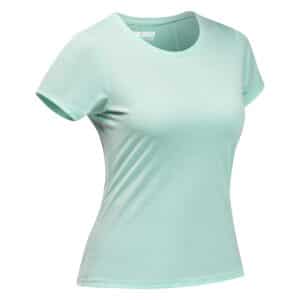 Wandershirt kurzarm Bergwandern Columbia Alpine Chill Damen grün