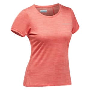 Wandershirt kurzarm Bergwandern Columbia Alpine Chill Damen rot