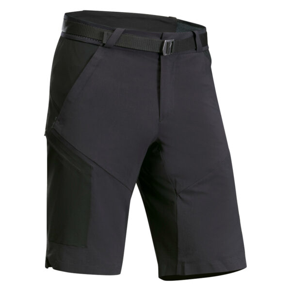 Wandershorts Bergwandern MH500 lang Herren schwarz