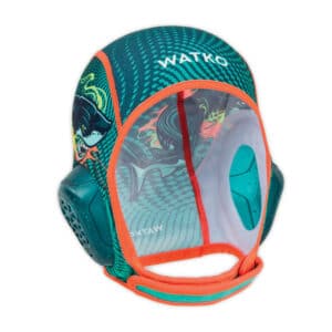 Wasserball-Kappe Kinder Easyplay Shark Klettverschluss grün
