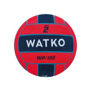 Wasserball Water Polo WP100 Größe 2 rot/blau