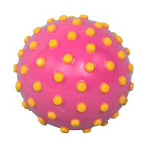 Wasserball klein rosa mit gelben Noppen