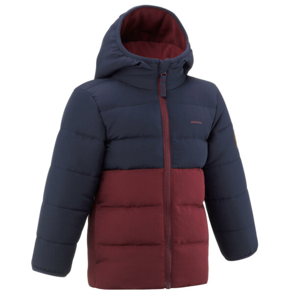 Wattierte Jacke Winterwandern Kleinkinder Gr. 92–116 blau/bordeaux