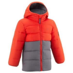 Wattierte Jacke Winterwandern Kleinkinder Gr. 92–116 orange/grau