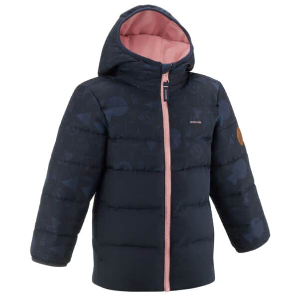 Wattierte Jacke Winterwandern X-Warm Kleinkinder Gr. 92–116 marineblau