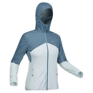 Windjacke Speed Hiking FH500 Helium ultraleicht Damen blau