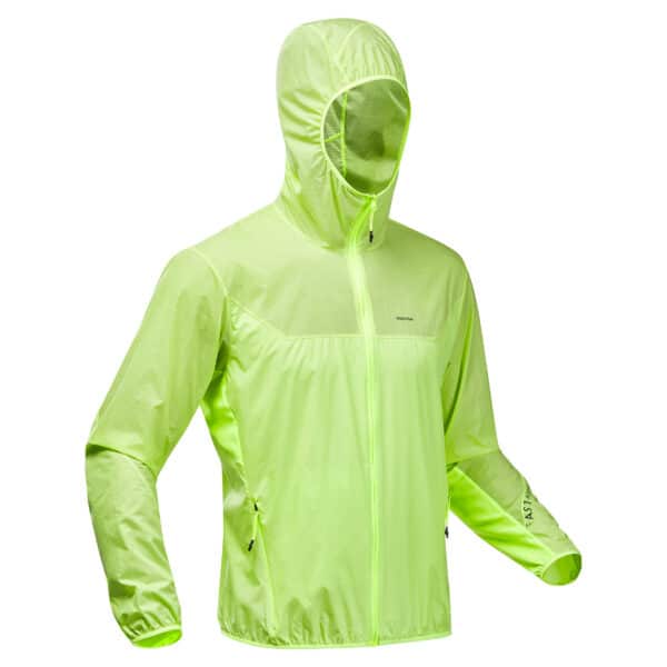 Windjacke Speed Hiking FH500 Ultraleicht Herren gelb/pistaziengrün