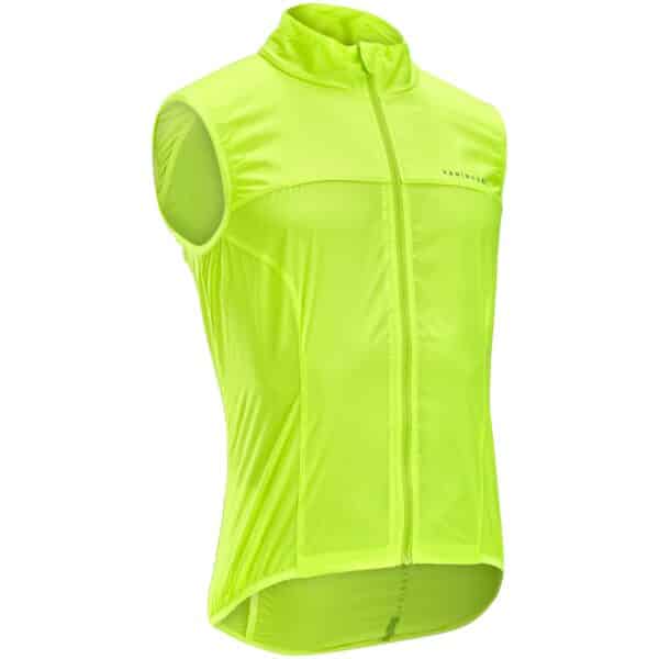 Windweste ärmellos ultralight Fahrrad Rennrad Herren gelb
