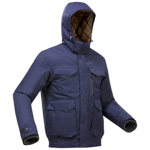 Winterjacke Blouson Winterwandern SH100 X-Warm wasserdicht -10 °C Herren blau