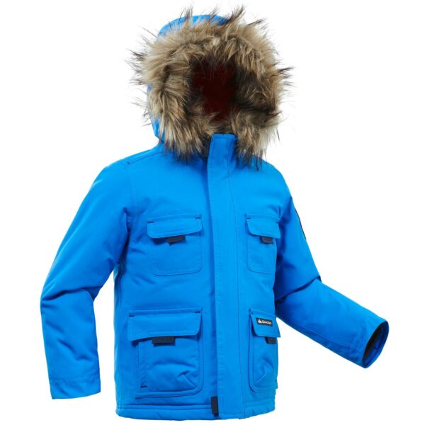 Winterjacke Parka Wandern SH500 Ultra-Warm wasserdicht Kinder Gr. 92–116 blau