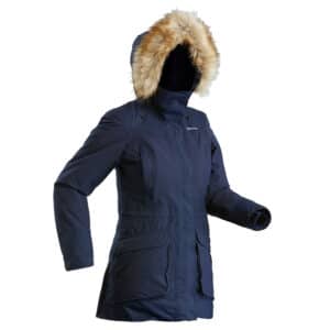 Winterjacke Parka Winterwandern SH500 Wasserdicht Ultra-warm Damen marineblau