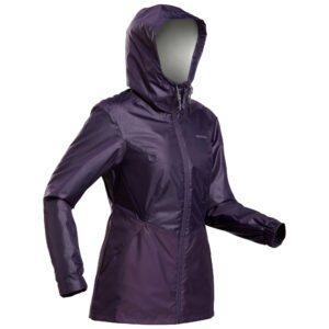 Winterjacke Winterwandern SH100 Warm -5 °C wasserdicht Damen violett