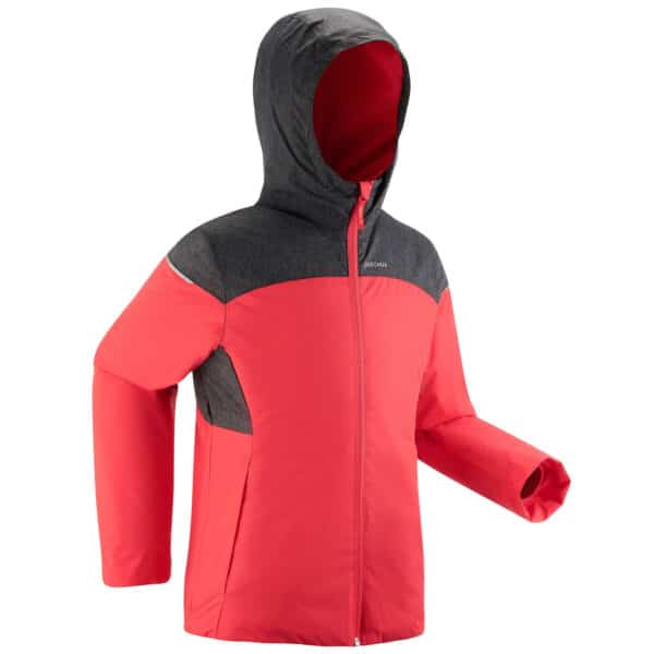 Winterjacke Winterwandern SH100 X-Warm wasserdicht 0 °C Kinder Gr. 122–170 rosa