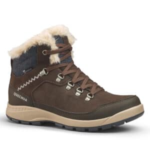 Winterschuhe Winterwandern SH500 X-Warm wasserdicht halbhoch Damen braun