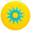 Wurfscheibe D90 Star gelb