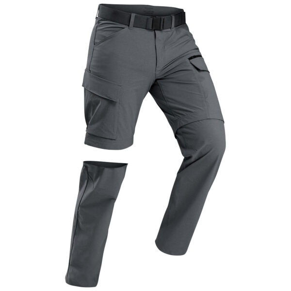 Zip-Off-Hose Backpacking Travel 500 Herren grau