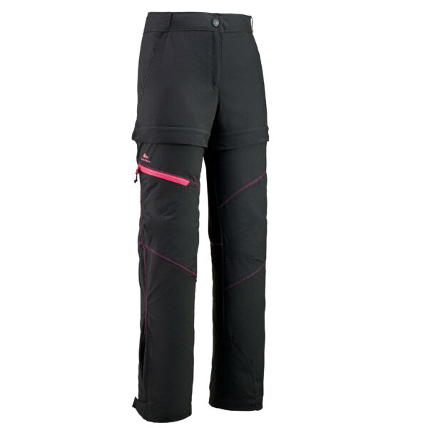 Zip-Off-Hose Wandern MH500 Kinder Mädchen Gr. 123-166cm schwarz