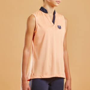 Reit-Poloshirt Light 500 Kinder orange