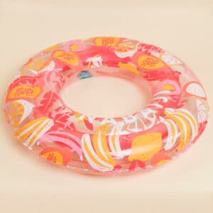 Schwimmring aufblasbar 65 cm Kinder 6‒9 Jahre rosa/transparent