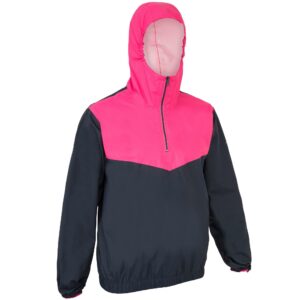 Segeljacke Dinghy 100 winddicht Damen/Herren blau/rosa