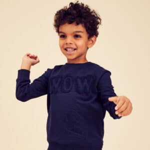 Sweatshirt Basic Kinder marineblau mit Motiven