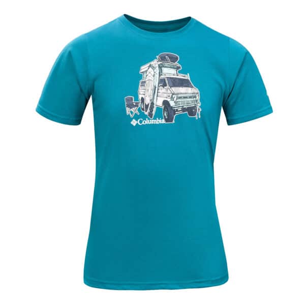 Wandershirt kurzarm Columbia Tech Tee Kinder 122–170 blau